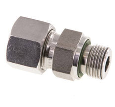 G 3/8'' Außengewinde x 12S Gerader Schneidring aus Edelstahl mit FKM-Dichtung 630 bar DIN 2353