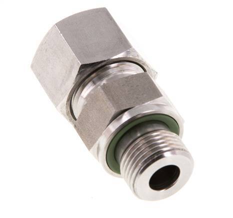 G 3/8'' Außengewinde x 12S Gerader Schneidring aus Edelstahl mit FKM-Dichtung 630 bar DIN 2353