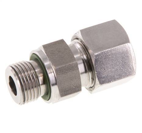 G 3/8'' Außengewinde x 12S Gerader Schneidring aus Edelstahl mit FKM-Dichtung 630 bar DIN 2353