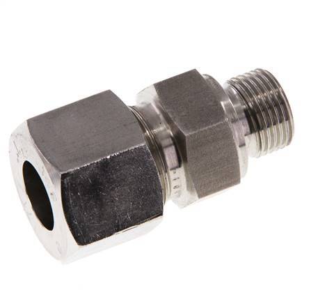 G 3/8'' Außengewinde x 14S Gerader Schneidring aus Edelstahl mit FKM-Dichtung 630 bar DIN 2353