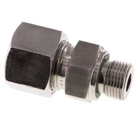 G 3/8'' Außengewinde x 14S Gerader Schneidring aus Edelstahl mit FKM-Dichtung 630 bar DIN 2353