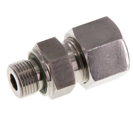 G 3/8'' Außengewinde x 14S Gerader Schneidring aus Edelstahl mit FKM-Dichtung 630 bar DIN 2353