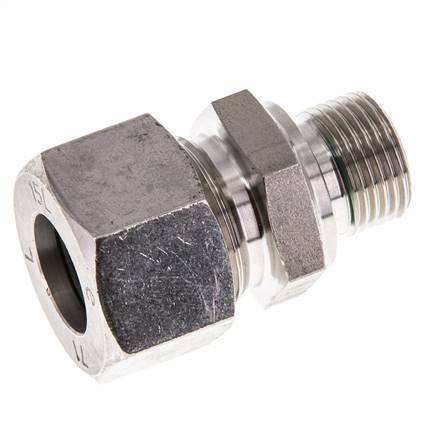 G 3/8'' Außengewinde x 15L Gerader Schneidring aus Edelstahl mit FKM-Dichtung 315 Bar DIN 2353