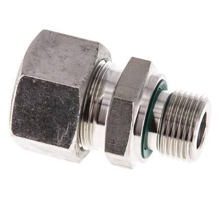 G 3/8'' Außengewinde x 15L Gerader Schneidring aus Edelstahl mit FKM-Dichtung 315 Bar DIN 2353