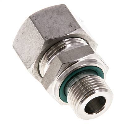 G 3/8'' Außengewinde x 15L Gerader Schneidring aus Edelstahl mit FKM-Dichtung 315 Bar DIN 2353
