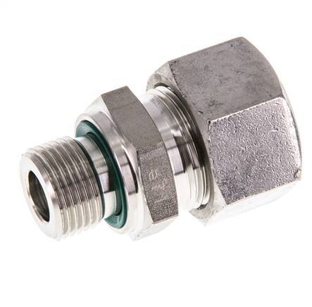 G 3/8'' Außengewinde x 15L Gerader Schneidring aus Edelstahl mit FKM-Dichtung 315 Bar DIN 2353