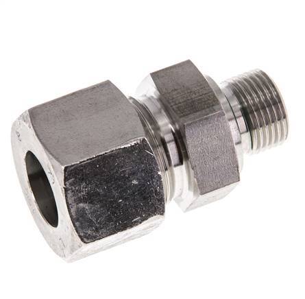 G 3/8'' Außengewinde x 16S Gerader Schneidring aus Edelstahl mit FKM-Dichtung 400 bar DIN 2353