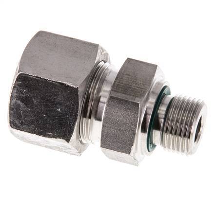 G 3/8'' Außengewinde x 16S Gerader Schneidring aus Edelstahl mit FKM-Dichtung 400 bar DIN 2353