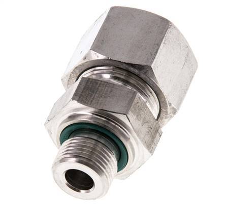 G 3/8'' Außengewinde x 16S Gerader Schneidring aus Edelstahl mit FKM-Dichtung 400 bar DIN 2353