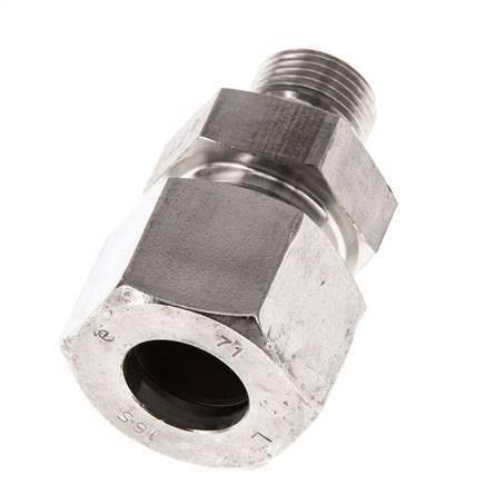 G 3/8'' Außengewinde x 16S Gerader Schneidring aus Edelstahl mit FKM-Dichtung 400 bar DIN 2353