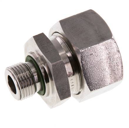 G 3/8'' Außengewinde x 22L Gerader Schneidring aus Edelstahl mit FKM-Dichtung 160 bar DIN 2353