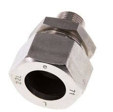 G 3/8'' Außengewinde x 22L Gerader Schneidring aus Edelstahl mit FKM-Dichtung 160 bar DIN 2353