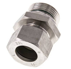 G 1'' Außengewinde x 22L Gerader Schneidring aus Edelstahl mit FKM-Dichtung 160 bar DIN 2353