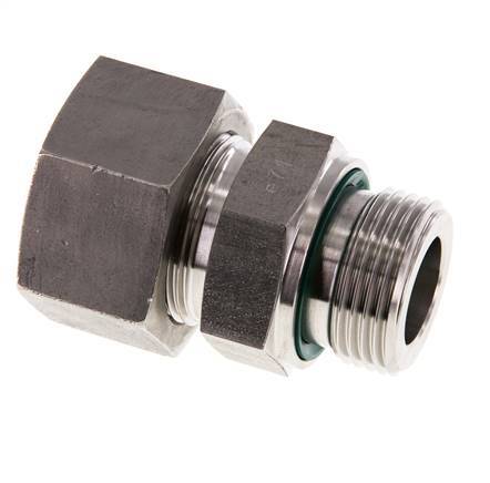 G 1'' Außengewinde x 25S Gerader Schneidring aus Edelstahl mit FKM-Dichtung 400 bar DIN 2353