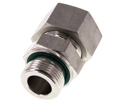 G 1'' Außengewinde x 25S Gerader Schneidring aus Edelstahl mit FKM-Dichtung 400 bar DIN 2353