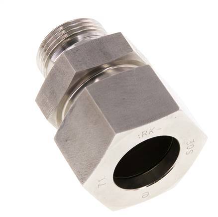 G 1'' Außengewinde x 30S Gerader Schneidring aus Edelstahl mit FKM-Dichtung 400 bar DIN 2353