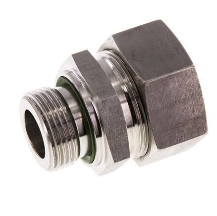 G 1'' Außengewinde x 35L Gerader Schneidring aus Edelstahl mit FKM-Dichtung 160 bar DIN 2353