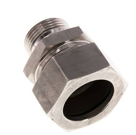 G 1'' Außengewinde x 35L Gerader Schneidring aus Edelstahl mit FKM-Dichtung 160 bar DIN 2353