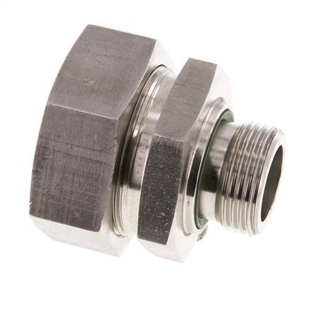 G 1'' Außengewinde x 42L Gerader Schneidring aus Edelstahl mit FKM-Dichtung 160 bar DIN 2353