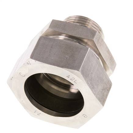 G 1'' Außengewinde x 42L Gerader Schneidring aus Edelstahl mit FKM-Dichtung 160 bar DIN 2353