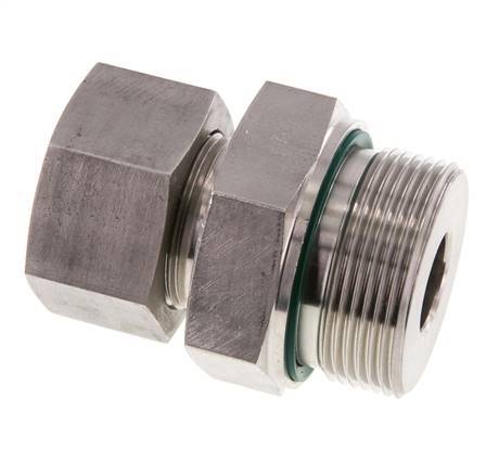 G 1 1/2'' Außengewinde x 25S Gerader Schneidring aus Edelstahl mit FKM-Dichtung 400 bar DIN 2353