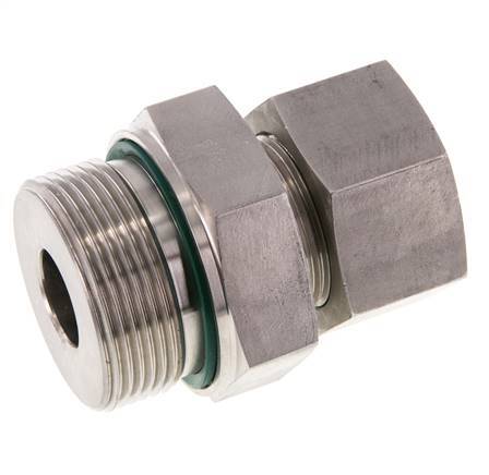 G 1 1/2'' Außengewinde x 25S Gerader Schneidring aus Edelstahl mit FKM-Dichtung 400 bar DIN 2353