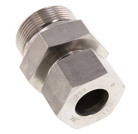 G 1 1/2'' Außengewinde x 25S Gerader Schneidring aus Edelstahl mit FKM-Dichtung 400 bar DIN 2353