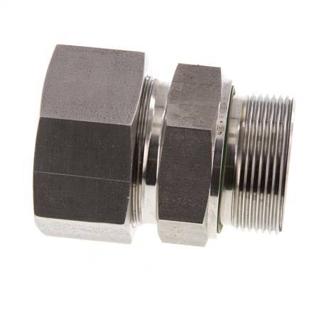 G 1 1/2'' Außengewinde x 38S Gerader Schneidring aus Edelstahl mit FKM-Dichtung 315 Bar DIN 2353