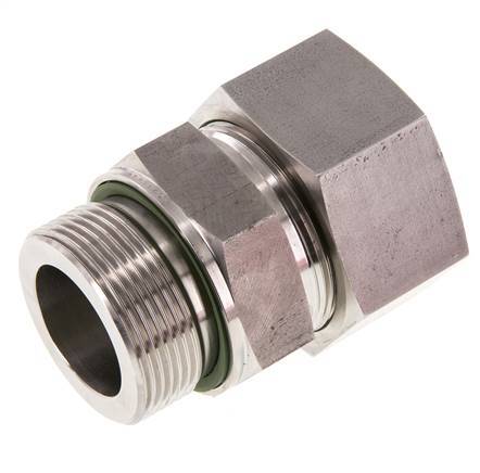 G 1 1/2'' Außengewinde x 38S Gerader Schneidring aus Edelstahl mit FKM-Dichtung 315 Bar DIN 2353