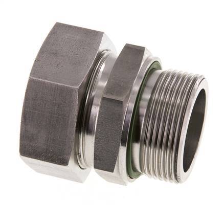 G 1 1/2'' Außengewinde x 42L Gerader Schneidring aus Edelstahl mit FKM-Dichtung 160 bar DIN 2353