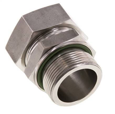 G 1 1/2'' Außengewinde x 42L Gerader Schneidring aus Edelstahl mit FKM-Dichtung 160 bar DIN 2353