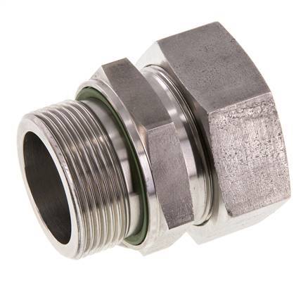 G 1 1/2'' Außengewinde x 42L Gerader Schneidring aus Edelstahl mit FKM-Dichtung 160 bar DIN 2353