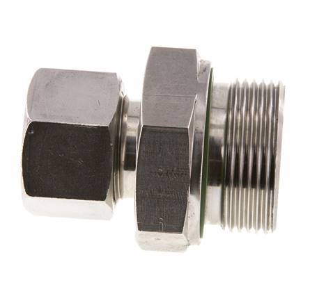 G 1 1/4'' Außengewinde x 20S Gerader Schneidring aus Edelstahl mit FKM-Dichtung 400 bar DIN 2353