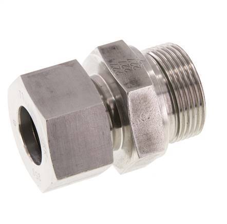 G 1 1/4'' Außengewinde x 25S Gerader Schneidring aus Edelstahl mit FKM-Dichtung 400 bar DIN 2353