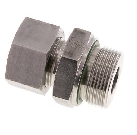 G 1 1/4'' Außengewinde x 25S Gerader Schneidring aus Edelstahl mit FKM-Dichtung 400 bar DIN 2353