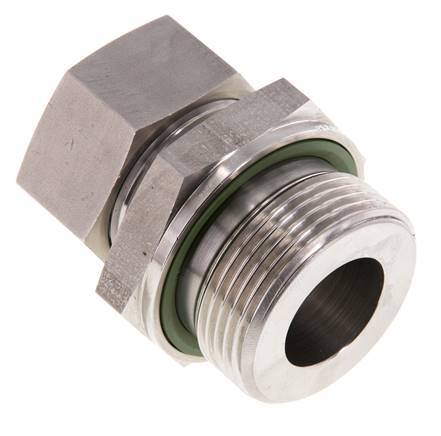G 1 1/4'' Außengewinde x 28L Gerader Schneidring aus Edelstahl mit FKM-Dichtung 160 bar DIN 2353