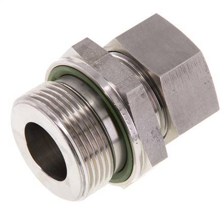 G 1 1/4'' Außengewinde x 28L Gerader Schneidring aus Edelstahl mit FKM-Dichtung 160 bar DIN 2353