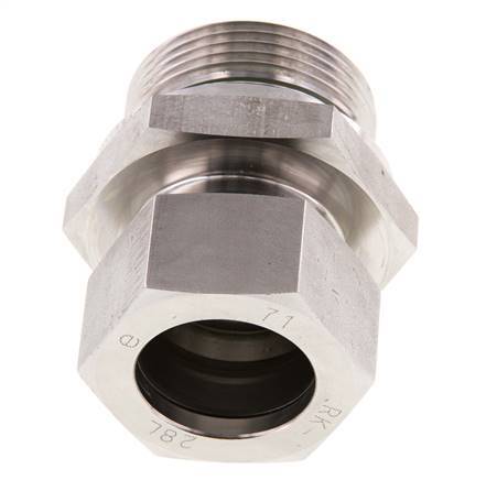 G 1 1/4'' Außengewinde x 28L Gerader Schneidring aus Edelstahl mit FKM-Dichtung 160 bar DIN 2353