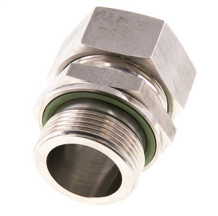 G 1 1/4'' Außengewinde x 35L Gerader Schneidring aus Edelstahl mit FKM-Dichtung 160 bar DIN 2353