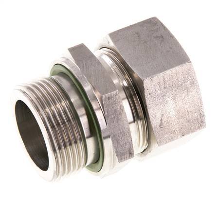 G 1 1/4'' Außengewinde x 35L Gerader Schneidring aus Edelstahl mit FKM-Dichtung 160 bar DIN 2353