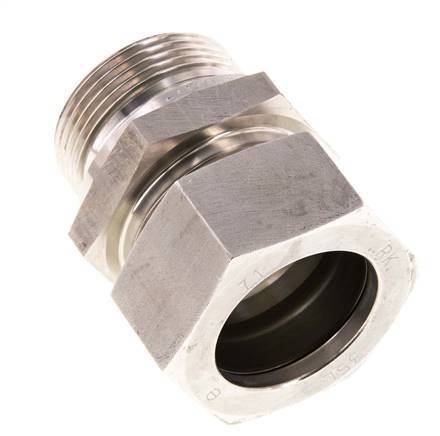 G 1 1/4'' Außengewinde x 35L Gerader Schneidring aus Edelstahl mit FKM-Dichtung 160 bar DIN 2353