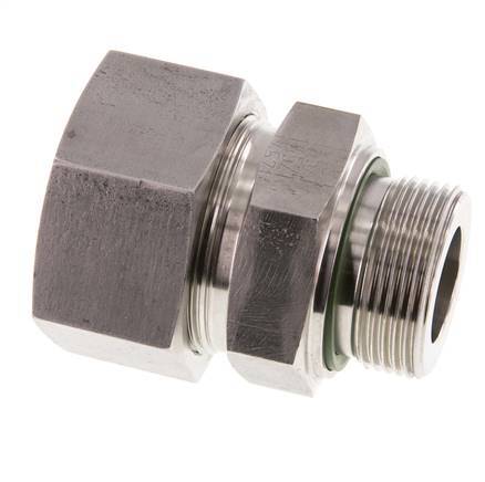 G 1 1/4'' Außengewinde x 38S Gerader Schneidring aus Edelstahl mit FKM-Dichtung 315 bar DIN 2353