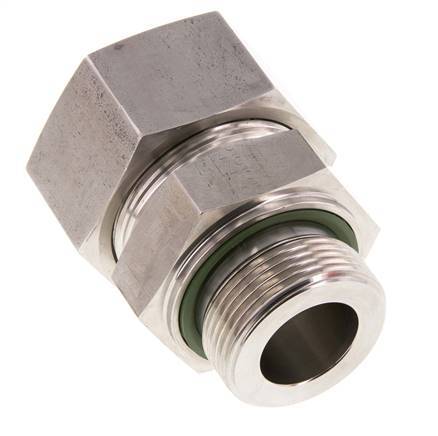G 1 1/4'' Außengewinde x 38S Gerader Schneidring aus Edelstahl mit FKM-Dichtung 315 bar DIN 2353