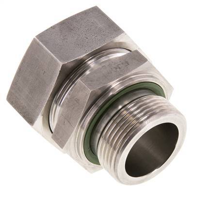 G 1 1/4'' Außengewinde x 42L Gerader Schneidring aus Edelstahl mit FKM-Dichtung 160 bar DIN 2353