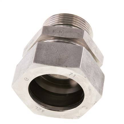 G 1 1/4'' Außengewinde x 42L Gerader Schneidring aus Edelstahl mit FKM-Dichtung 160 bar DIN 2353