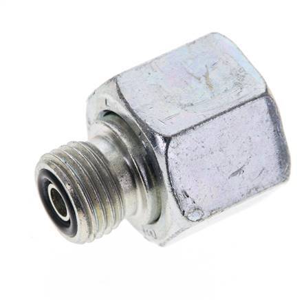 UN 13/16''-16 x UNF 9/16''-18 M/F Zinc plated Steel Reducing Adapter ORFS 630 Bar - Hydraulic