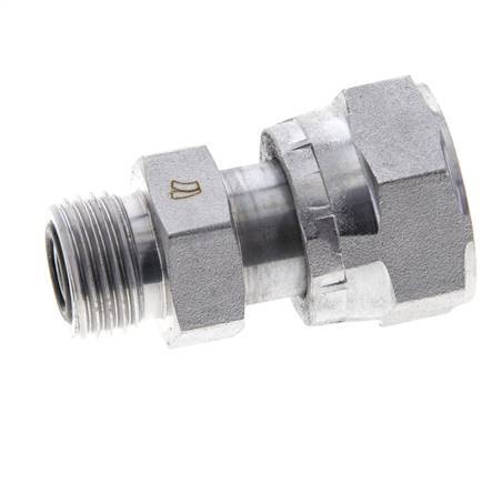 UN 13/16''-16 x UN 11/16''-16 M/F Verzinkter Stahl Reduzierstück ORFS 630 Bar - Hydraulisch