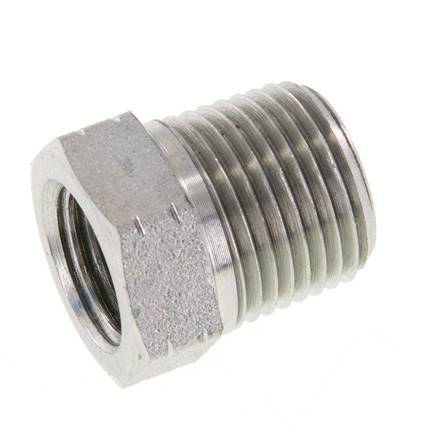 3/8'' NPT x 1/4'' NPT M/F Zinc plated Steel Reducing Ring 210 Bar - Hydraulic [2 Pieces]