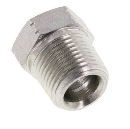 3/8'' NPT x 1/4'' NPT M/F Zinc plated Steel Reducing Ring 210 Bar - Hydraulic [2 Pieces]