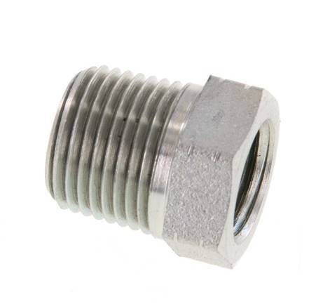 3/8'' NPT x 1/4'' NPT M/F Zinc plated Steel Reducing Ring 210 Bar - Hydraulic [2 Pieces]